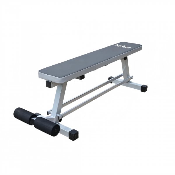 Lifeline LB 318 Flat Exercise Plain Bench with Dumbbell Stand